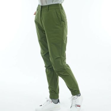 トミー ヒルフィガー ゴルフ　レディース 裾 ロゴゴム ロングパンツ THLA557　2025年モデル オリーブ 詳細3