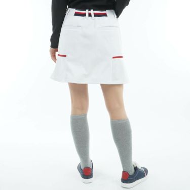 トミー ヒルフィガー ゴルフ　レディース ウインドプルーフ スカート THLA585　2025年モデル ホワイト 詳細2