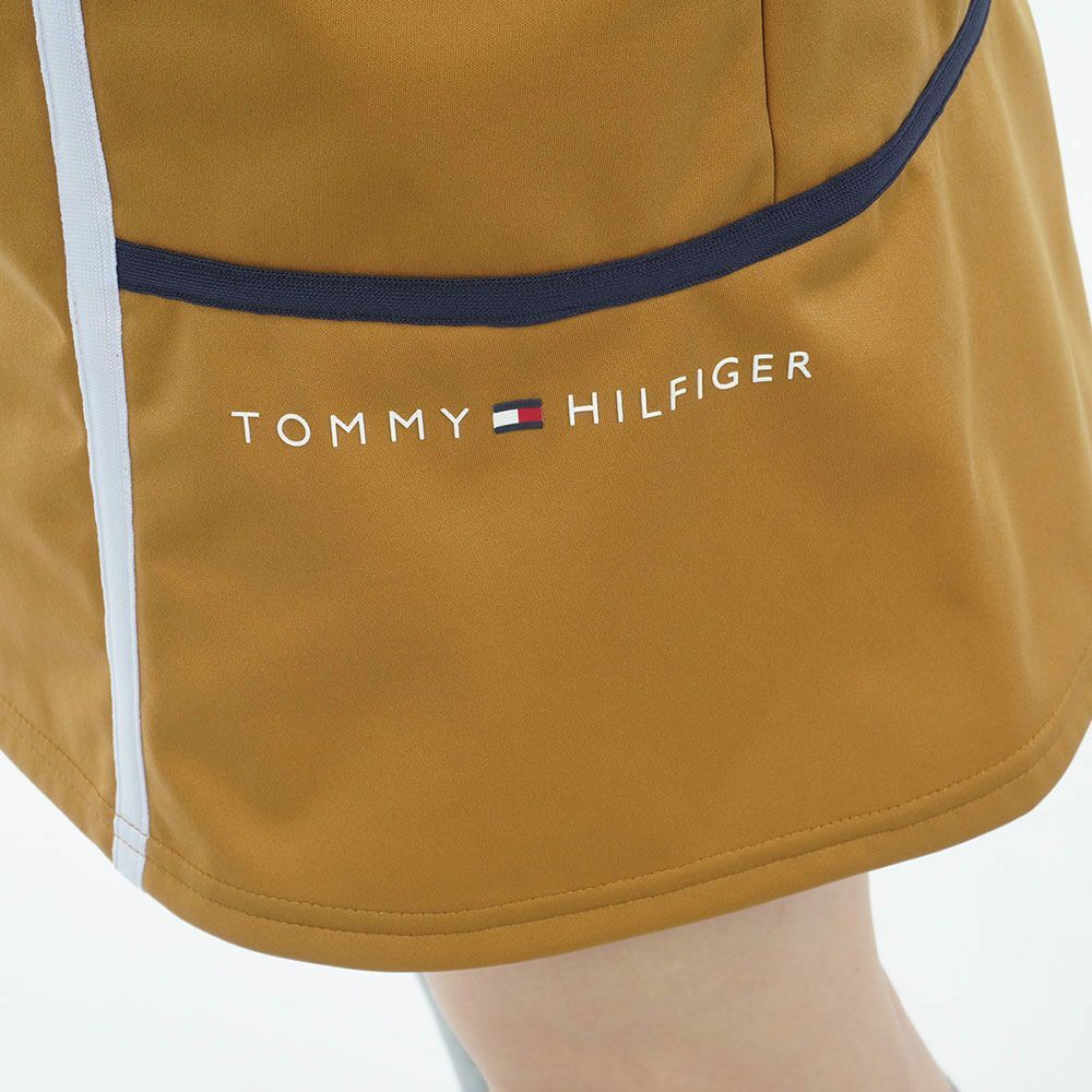 トミー ヒルフィガー ゴルフ　レディース ウインドプルーフ スカート THLA585　2025年モデル キャメル 詳細10