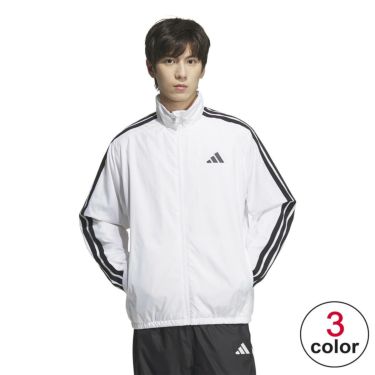 アディダス adidas　マストハブ スリーストライプス 起毛トリコット素材の裏地 ウィンドジャケット ホワイト KA1290