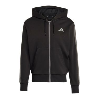 アディダス adidas　ホリデー スリーストライプス フルジップ パーカー ブラック JM1695 詳細2