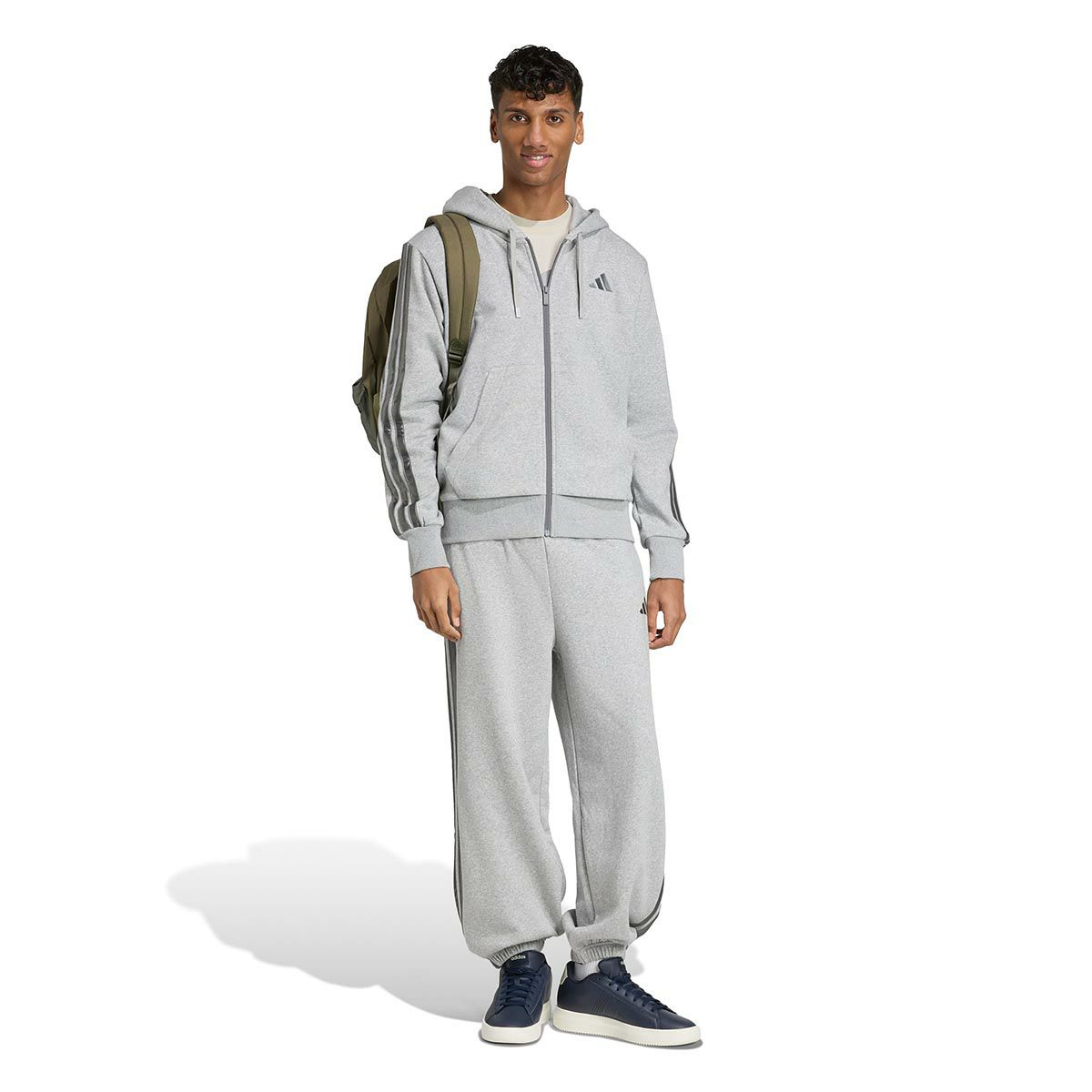 アディダス adidas　ホリデー スリーストライプス フルジップ パーカー ブラック JM1695 詳細10