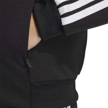 アディダス adidas　スリーストライプス ルーズフィット ダブルニット トラックトップ ブラック/ホワイト JW9786 レディース 詳細6