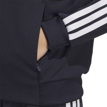 アディダス adidas　スリーストライプス ルーズフィット ダブルニット トラックトップ ブラック/ホワイト JW9786 レディース 詳細11