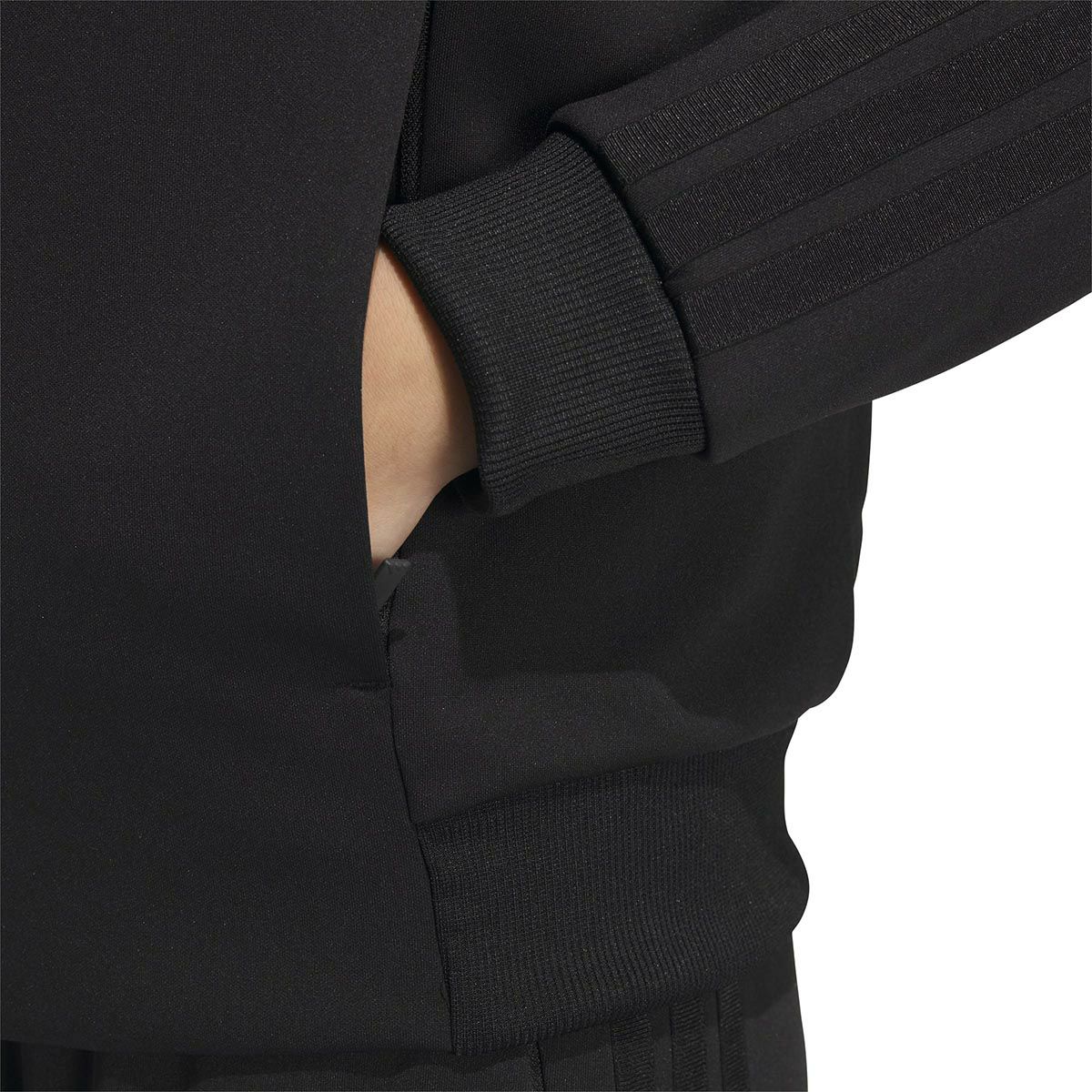 アディダス adidas　スリーストライプス ルーズフィット ダブルニット トラックトップ ブラック/ホワイト JW9786 レディース 詳細16