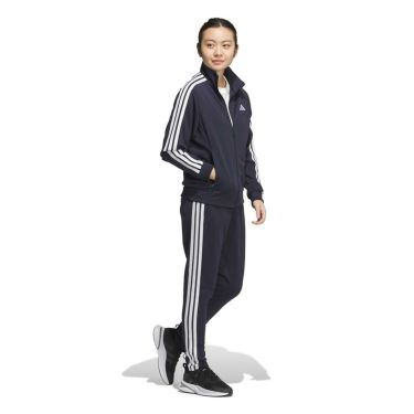 アディダス adidas　スリーストライプス レギュラーフィット ダブルニット トラックパンツ ブラック/ホワイト JW9789 レディース 詳細10
