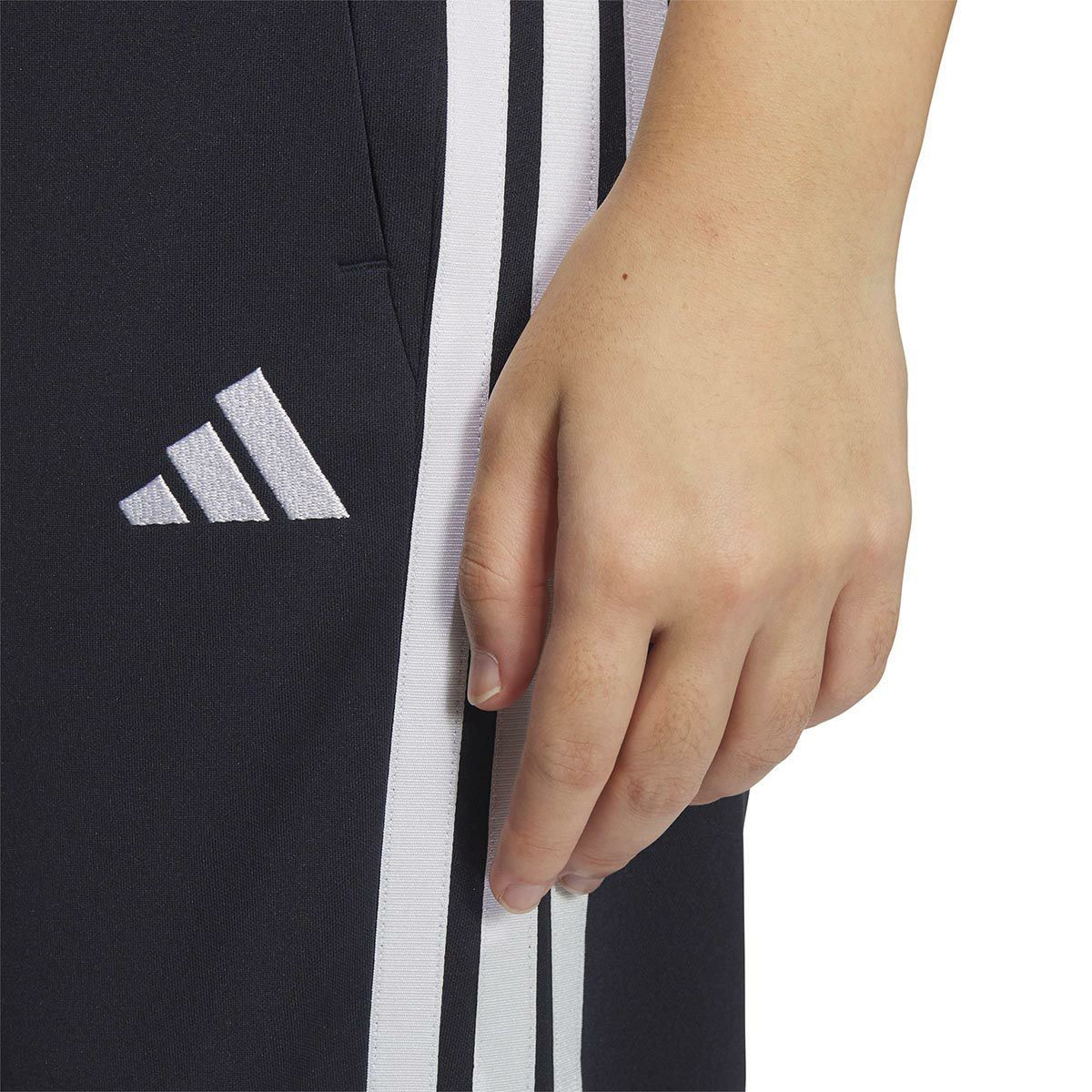 アディダス adidas　スリーストライプス レギュラーフィット ダブルニット トラックパンツ ブラック/ホワイト JW9789 レディース 詳細11