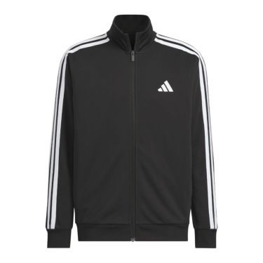 アディダス adidas　スリーストライプス レギュラーフィット ダブルニット トラックジャケット ブラック/ホワイト JV6977 メンズ 詳細2