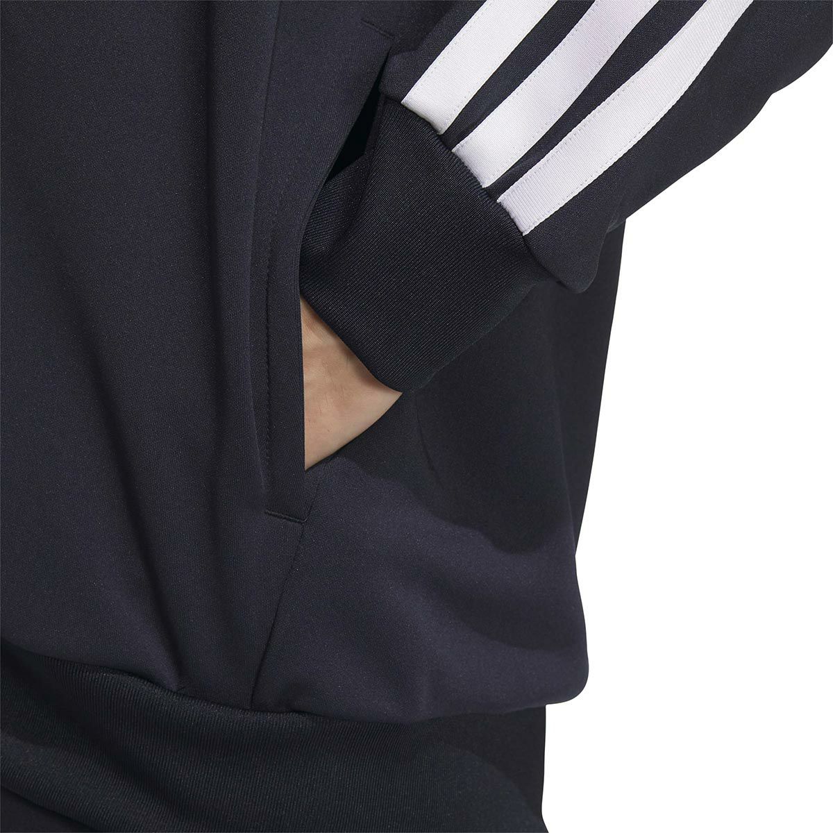 アディダス adidas　スリーストライプス レギュラーフィット ダブルニット トラックジャケット ブラック/ホワイト JV6977 メンズ 詳細11
