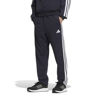 アディダス adidas　スリーストライプス レギュラーフィット ダブルニット オープンヘム トラックパンツ ブラック/ホワイト JV6982 メンズ 詳細8