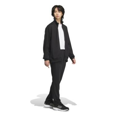 アディダス adidas　スリーストライプス レギュラーフィット ダブルニット オープンヘム トラックパンツ ブラック/ホワイト JV6982 メンズ 詳細15