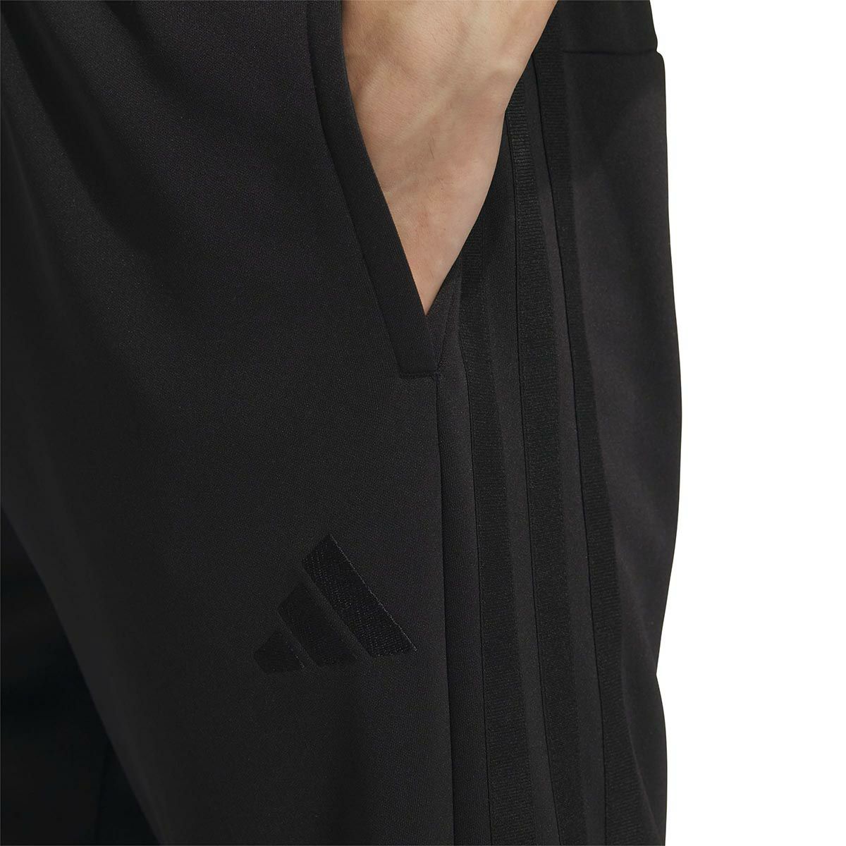 アディダス adidas　スリーストライプス レギュラーフィット ダブルニット オープンヘム トラックパンツ ブラック/ホワイト JV6982 メンズ 詳細16