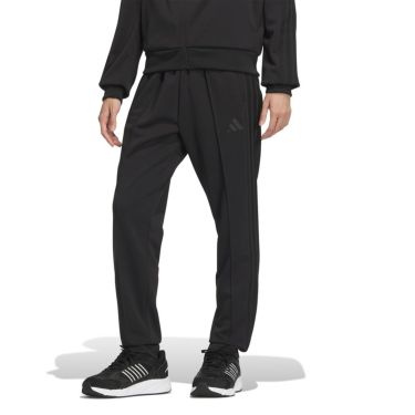 アディダス adidas　スリーストライプス スリムフィット ダブルニット オープンヘム トラックパンツ ブラック/ホワイト JV6990 メンズ 詳細8
