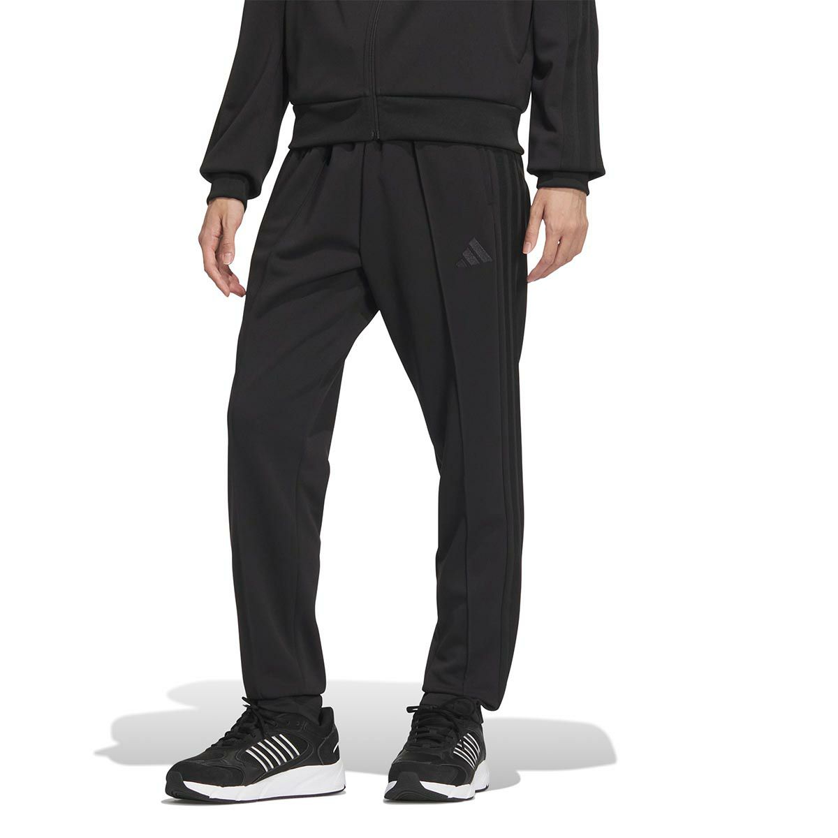 アディダス adidas　スリーストライプス スリムフィット ダブルニット オープンヘム トラックパンツ ブラック/ホワイト JV6990 メンズ 詳細8