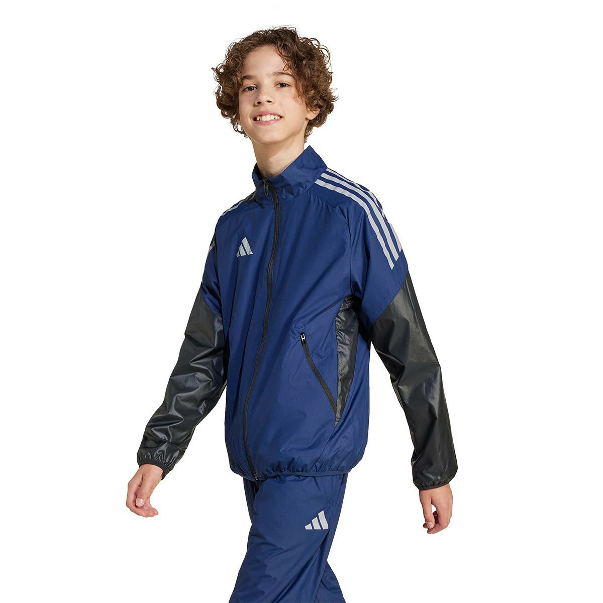 アディダス adidas　ウィンドジャケット キッズ ブラック/チームオニックス JP1254 ボーイズ 詳細8