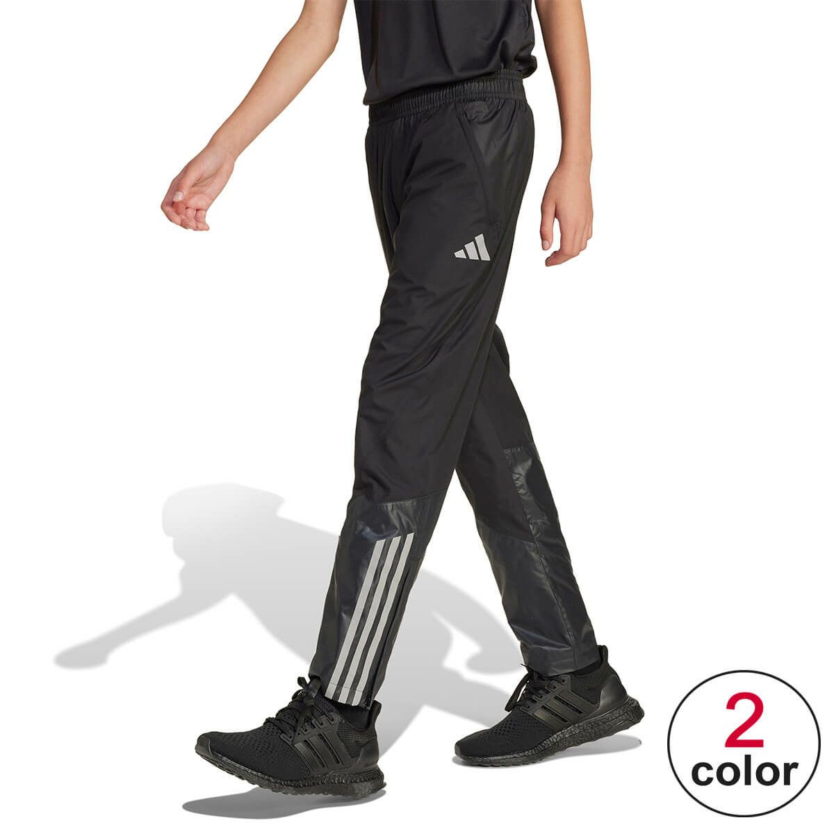 アディダス adidas　ウィンドパンツ キッズ ブラック JP1261 ボーイズ