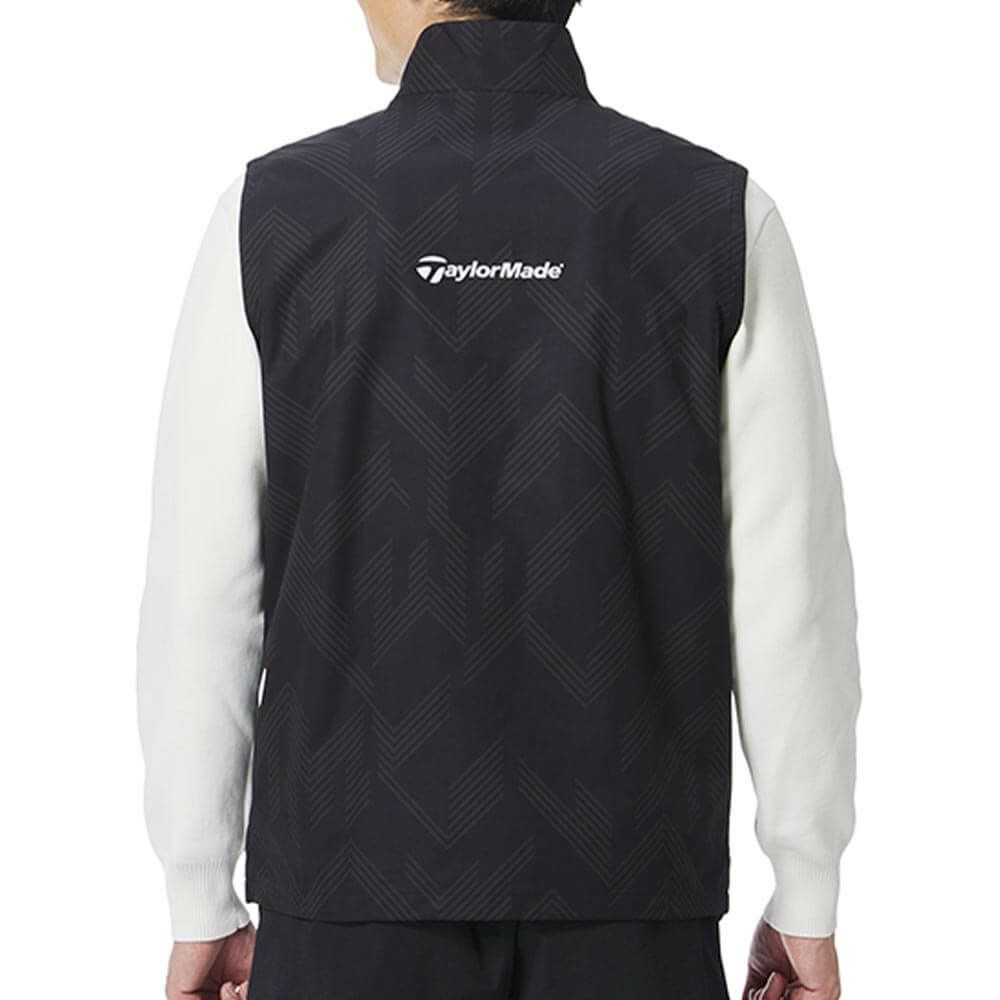 テーラーメイド TaylorMade　メンズ グラフィック柄 フルジップ ベスト UN973　2025年モデル 詳細1 詳細3