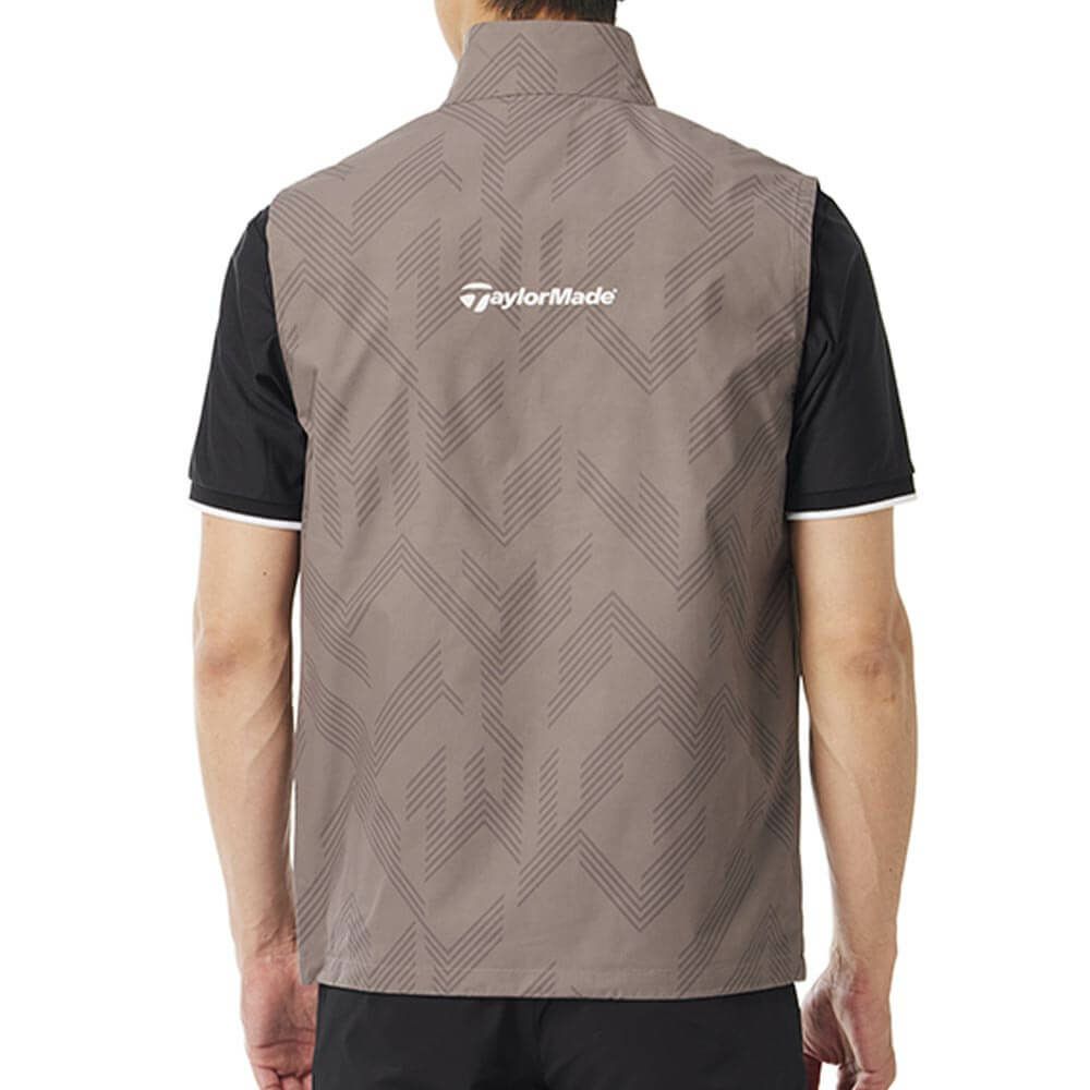 テーラーメイド TaylorMade　メンズ グラフィック柄 フルジップ ベスト UN973　2025年モデル 詳細1 詳細6