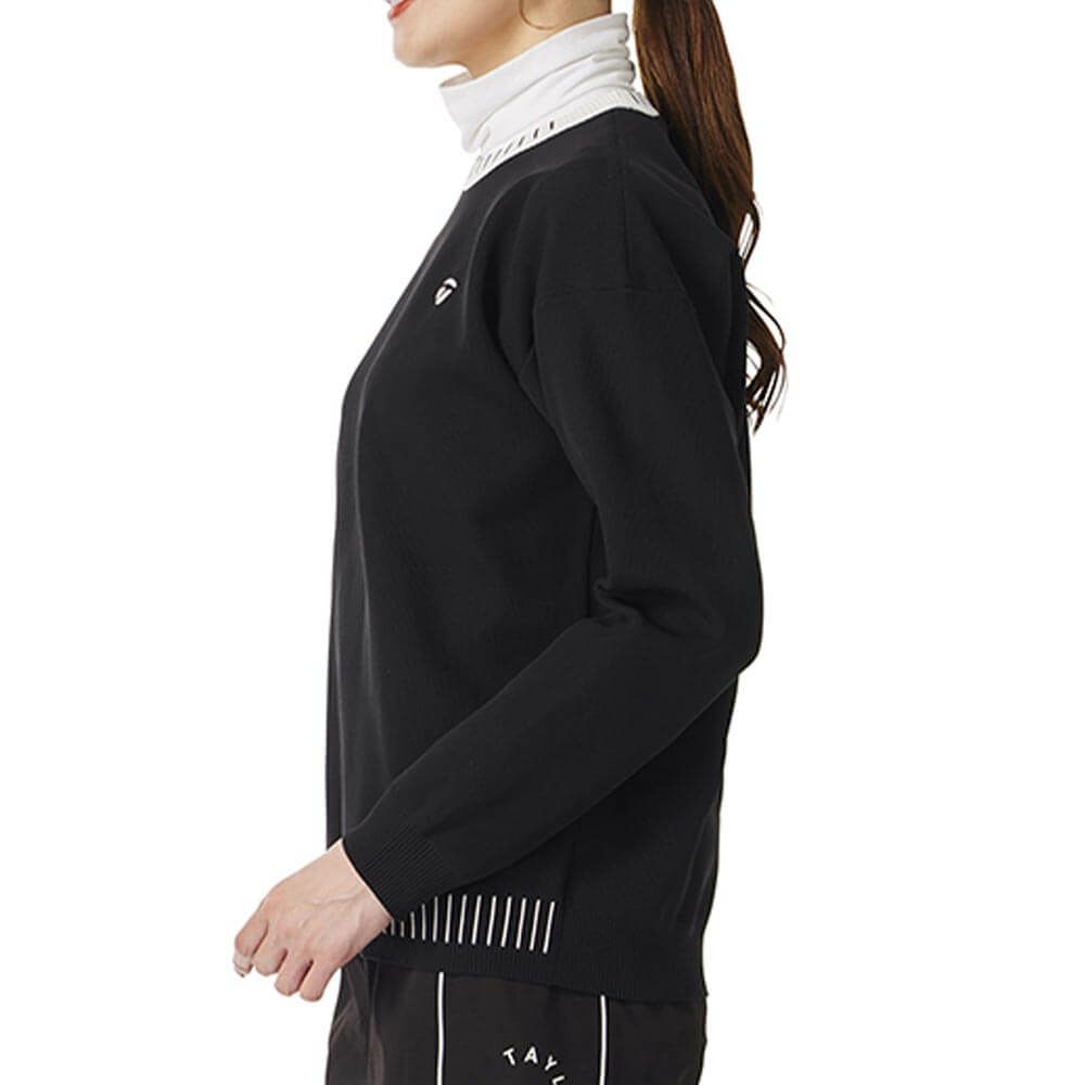 テーラーメイド TaylorMade　レディース ステッチド 長袖 クルーネック セーター TL529　2025年モデル 詳細1 詳細8