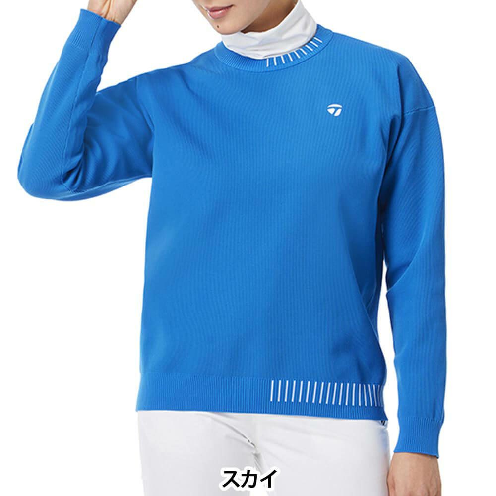 テーラーメイド TaylorMade　レディース ステッチド 長袖 クルーネック セーター TL529　2025年モデル 詳細1 詳細9