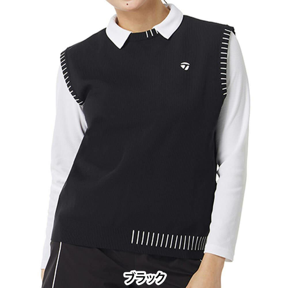 テーラーメイド TaylorMade　レディース ステッチド クルーネック ベスト TL530　2025年モデル 詳細1 詳細5