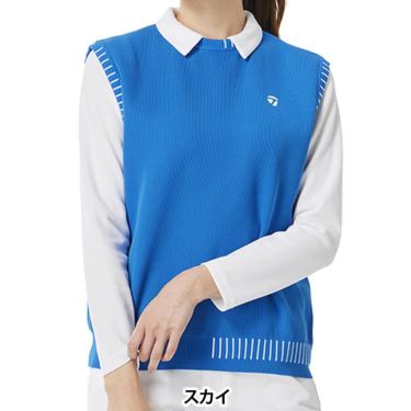 テーラーメイド TaylorMade　レディース ステッチド クルーネック ベスト TL530　2025年モデル 詳細1 詳細8