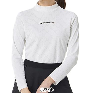 テーラーメイド TaylorMade　レディース サークルロゴ 長袖 モックネック シャツ TL537　2025年モデル 詳細1 詳細2