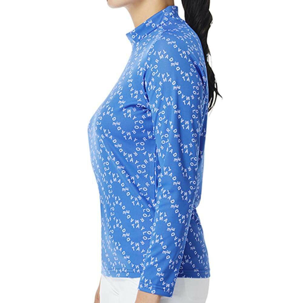 テーラーメイド TaylorMade　レディース サークルロゴ 長袖 モックネック シャツ TL537　2025年モデル 詳細1 詳細9