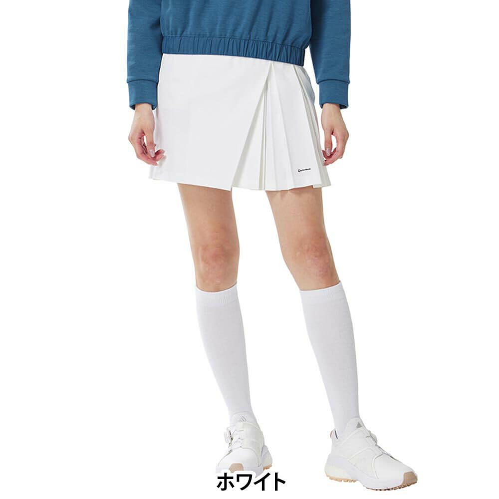 テーラーメイド TaylorMade　レディース ハイウエスト レイヤー プリーツ インナーパンツ一体型 スカート TL526　2025年モデル 詳細1 詳細2