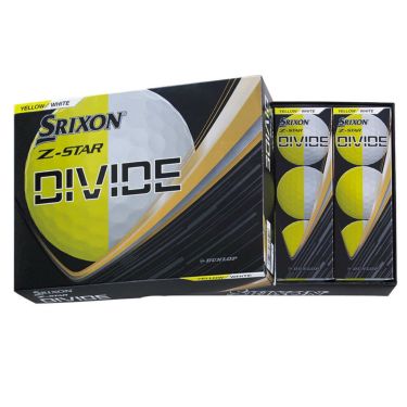 スリクソン Z-STAR DIVIDE 2025年モデル ゴルフボール プレミアムパッションイエロー　1ダース（12球入り） イエロー/ホワイト 詳細2