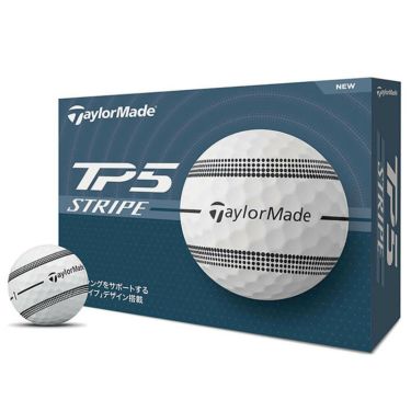 テーラーメイド　TP5 STRIPE 2024年モデル　ゴルフボール　2ダースセット （12球入り×2箱） ホワイト（Stripe） 詳細2