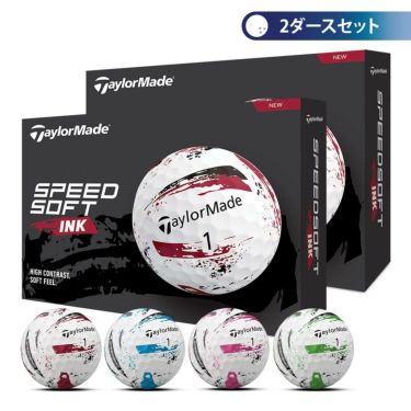 テーラーメイド　SPEED SOFT INK 2024年モデル ゴルフボール　2ダースセット （12球入り×2箱） 詳細1