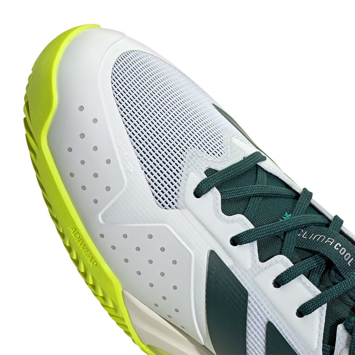 アディダス adidas　メンズ テニス クレー・オムニコートメンズ アディゼロウーバーソニック  5  クレーテニス / ADIZERO UBERSONIC 5 CLAY TENNIS オーロラアイビー/フットウェアホワイト/フットウェアホワイト JR2713  詳細8