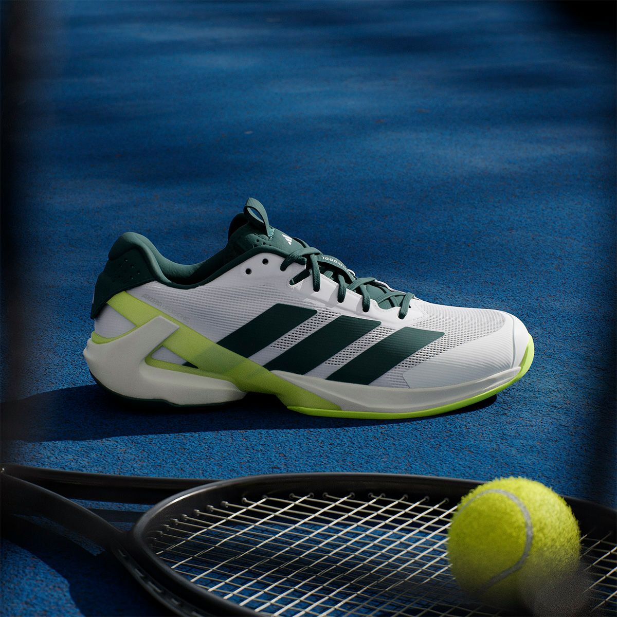 アディダス adidas　メンズ テニス オールコートＭ アディゼロウーバーソニック  5  テニス / ADIZERO UBERSONIC 5 TENNIS フットウェアホワイト/オーロラアイビー/ルシッドレモン JR2714  詳細7