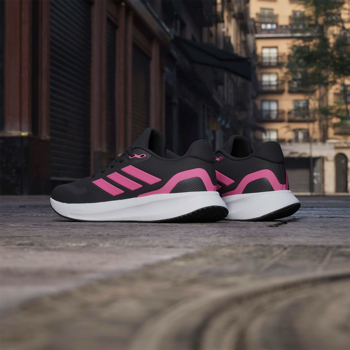 アディダス adidas　レディース カジュアル ランニングシューズウイメンズ コアランナー 5 ランニング / CORERUNNER 5 Running コアブラック/ピンクフュージョン/フットウェアホワイト JR3093  詳細11