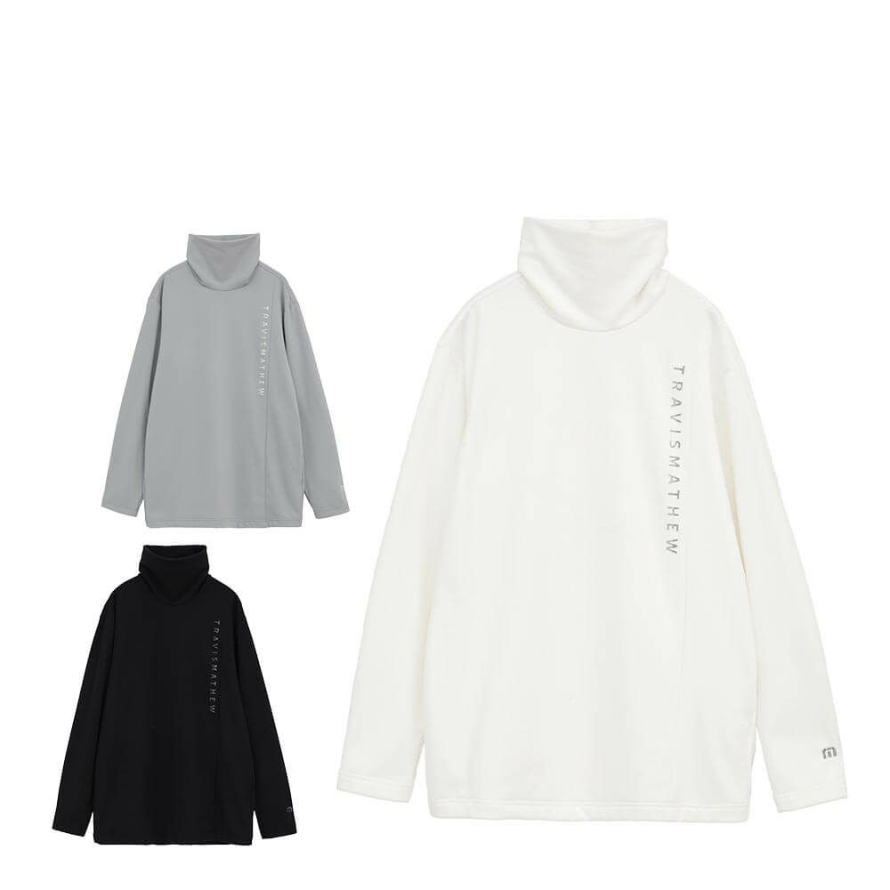 トラヴィスマシュー Travis Mathew　メンズ ロゴプリント 長袖 タートルネック シャツ 7AM047　2025年モデル