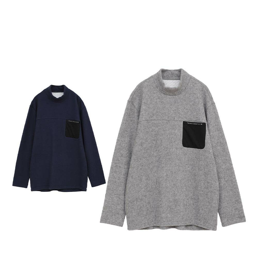 トラヴィスマシュー Travis Mathew　メンズ 長袖 モックネックシャツ 7AM048　2025年モデル