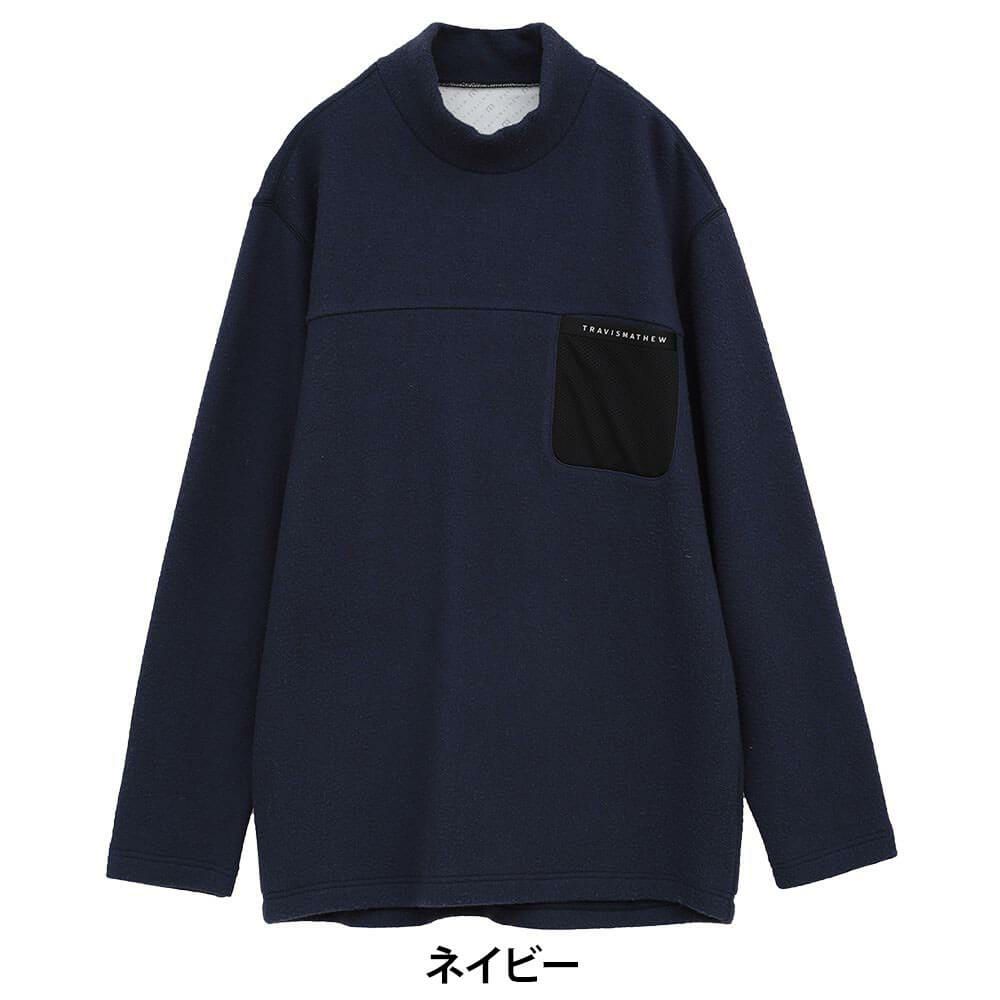 トラヴィスマシュー Travis Mathew　メンズ 長袖 モックネックシャツ 7AM048　2025年モデル 詳細1 詳細2