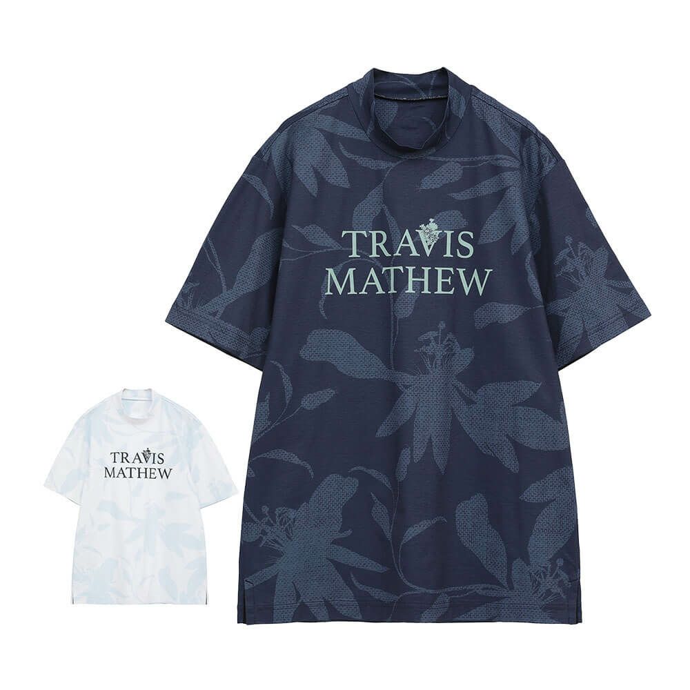 トラヴィスマシュー Travis Mathew　メンズ フラワー柄 半袖 モックネックシャツ 7AM012　2025年モデル 詳細1
