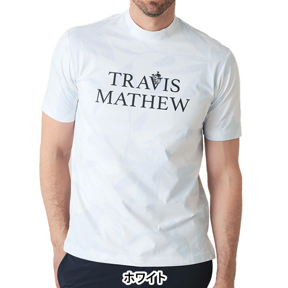トラヴィスマシュー Travis Mathew　メンズ フラワー柄 半袖 モックネックシャツ 7AM012　2025年モデル 詳細1 詳細2