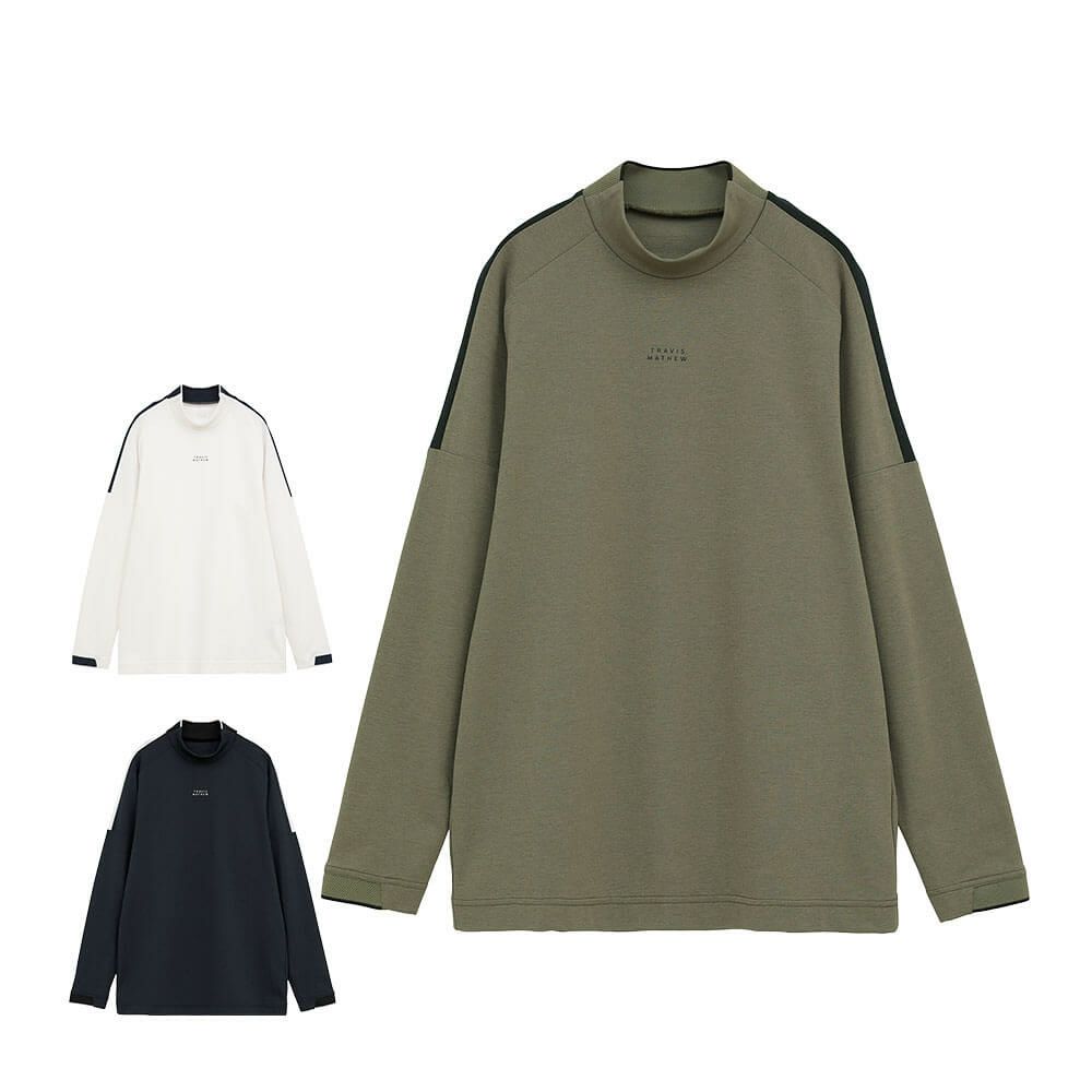 トラヴィスマシュー Travis Mathew　メンズ ショルダーライン 長袖 ラグラン モックネックシャツ 7AM015　2025年モデル