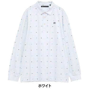 トラヴィスマシュー Travis Mathew　メンズ モノグラムプリント 長袖 ポロシャツ 7AM018　2025年モデル 詳細1 詳細2