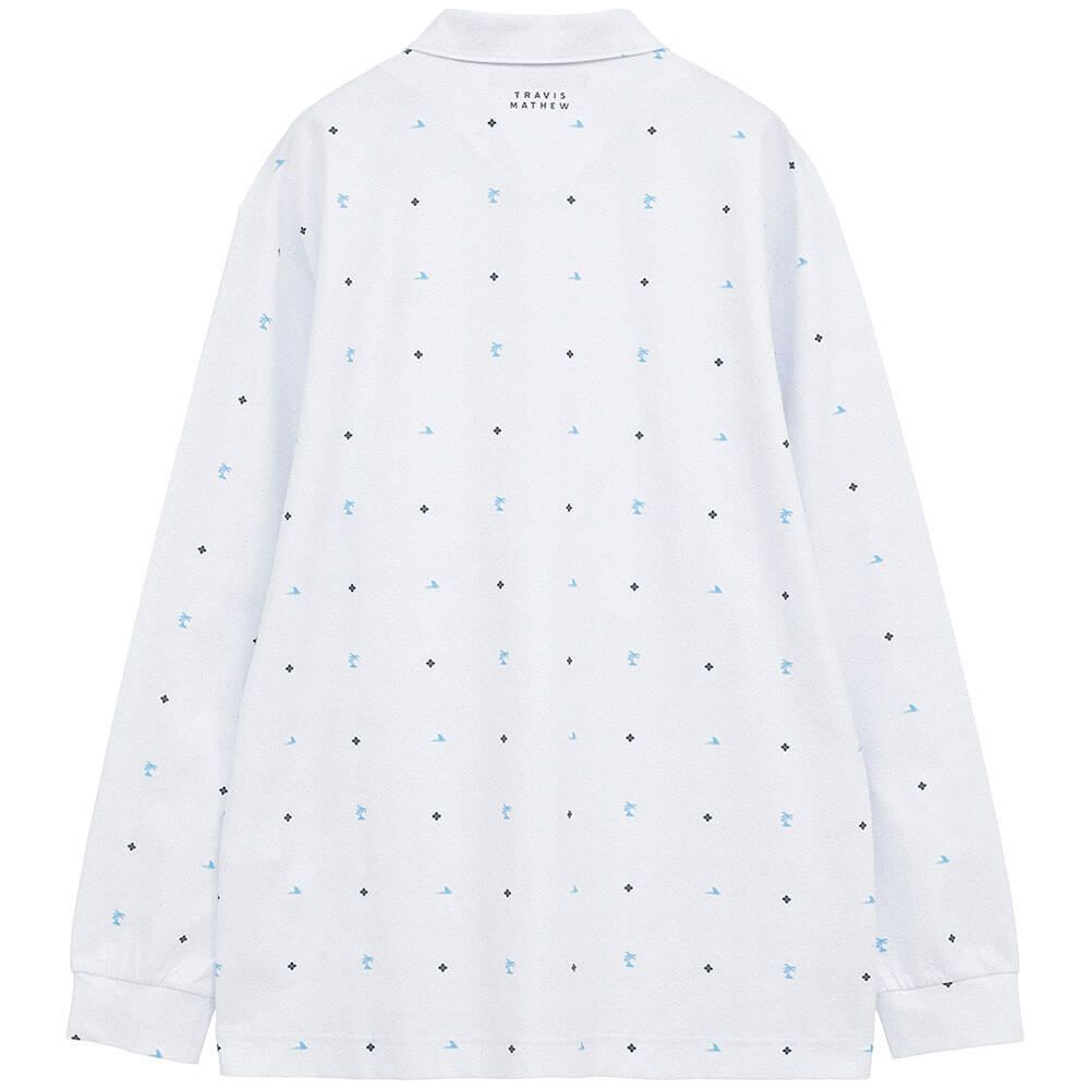 トラヴィスマシュー Travis Mathew　メンズ モノグラムプリント 長袖 ポロシャツ 7AM018　2025年モデル 詳細1 詳細3