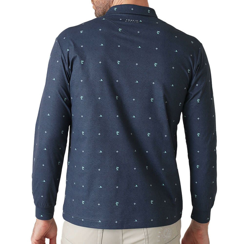 トラヴィスマシュー Travis Mathew　メンズ モノグラムプリント 長袖 ポロシャツ 7AM018　2025年モデル 詳細1 詳細11
