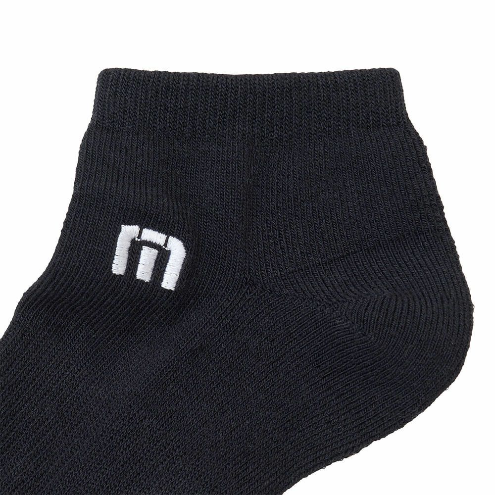 トラヴィスマシュー Travis Mathew　メンズ Mロゴ アンクル ソックス 7AM090 0BLK ブラック　2025年モデル 詳細2