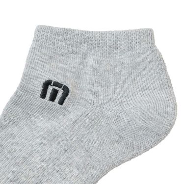 トラヴィスマシュー Travis Mathew　メンズ Mロゴ アンクル ソックス 7AM090 0GRY グレー　2025年モデル 詳細2