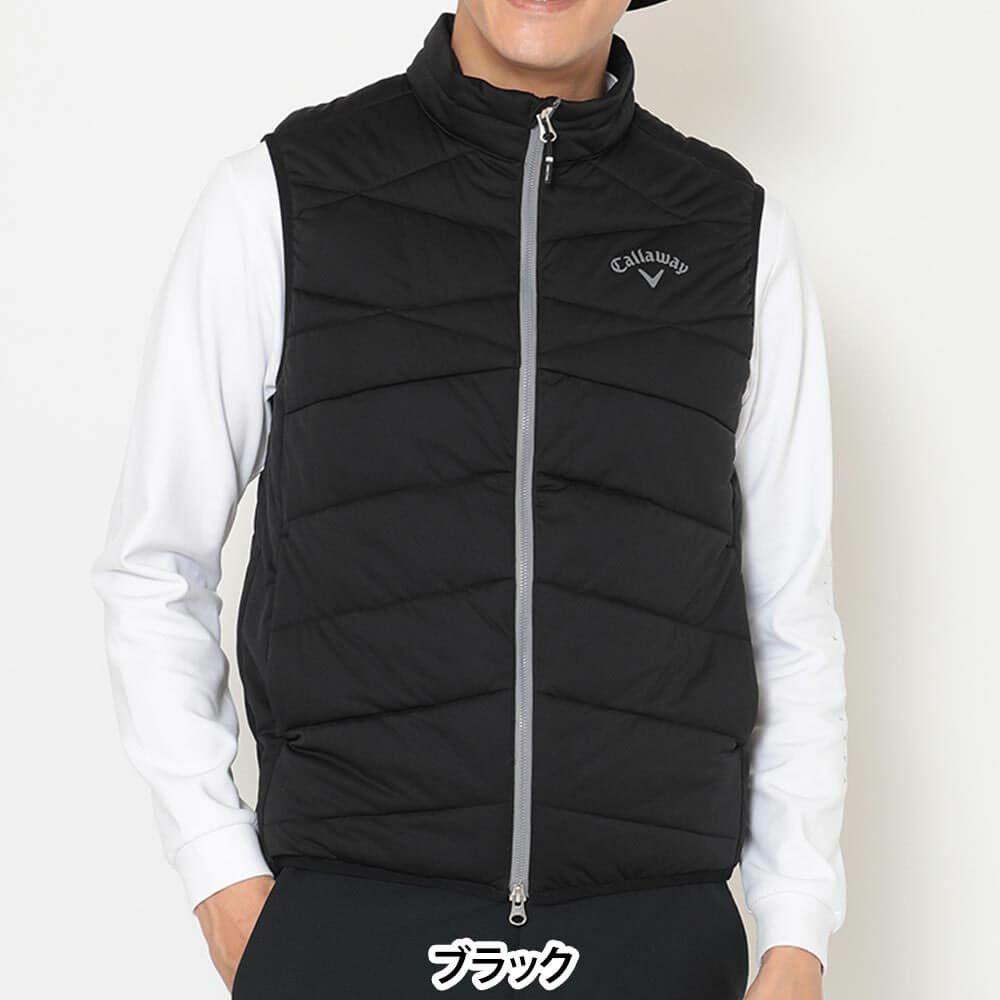 キャロウェイ Callaway　メンズ ストレッチ 収納袋付き フルジップ 中綿 ベスト C25216103　2025年モデル ブラック