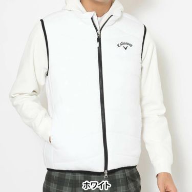 キャロウェイ Callaway　メンズ ストレッチ 収納袋付き フルジップ 中綿 ベスト C25216103　2025年モデル ホワイト