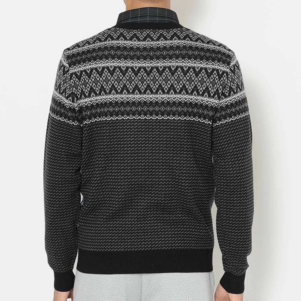 キャロウェイ Callaway　メンズ ノルディック柄 長袖 クルーネック ニット セーター C25218103　2025年モデル 詳細2