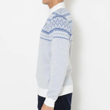 キャロウェイ Callaway　メンズ ノルディック柄 長袖 クルーネック ニット セーター C25218103　2025年モデル 詳細5